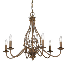 Golden Canada 1349-6 BC - Wry Lighting Antoinette 6-light Chandelier in Burnished Chestnut
